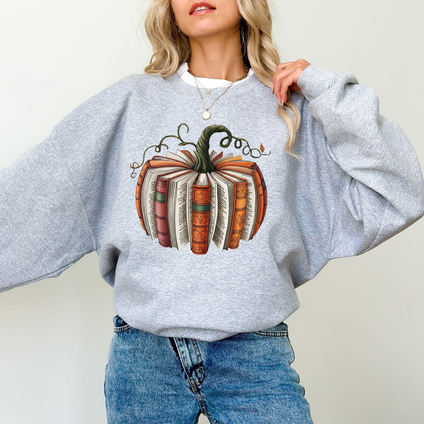 Fall Pumpkin Book Lover Sweatshirt