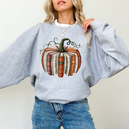 Fall Pumpkin Book Lover Sweatshirt