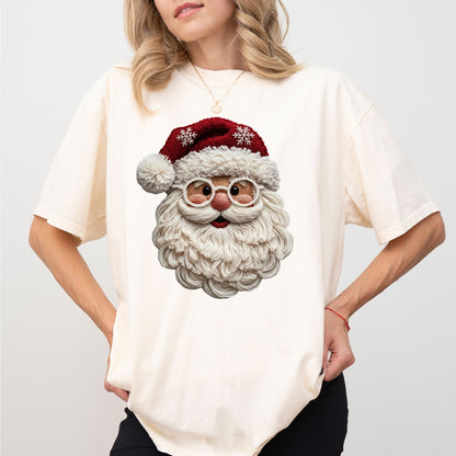 Faux Yarn Santa Shirt – Cozy Christmas Graphic Comfort Colors® Tee