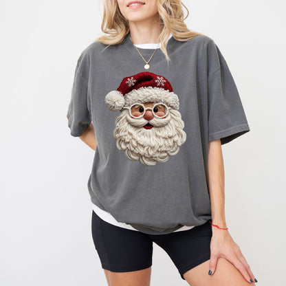 Faux Yarn Santa Shirt – Cozy Christmas Graphic Comfort Colors® Tee