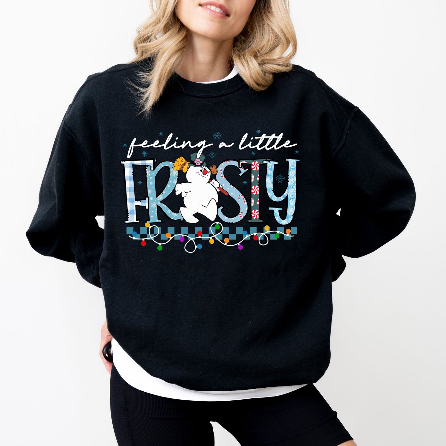Feeling a Little Frosty Christmas Sweatshirt – Cozy Unisex Holiday Pullover