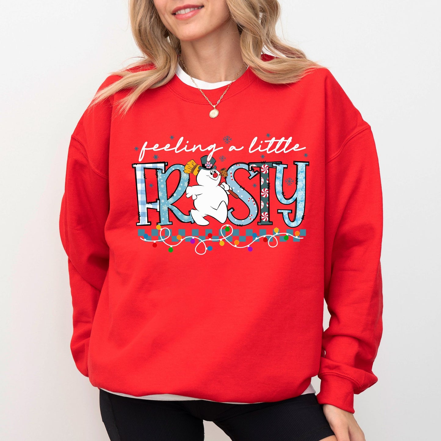 Feeling a Little Frosty Christmas Sweatshirt – Cozy Unisex Holiday Pullover