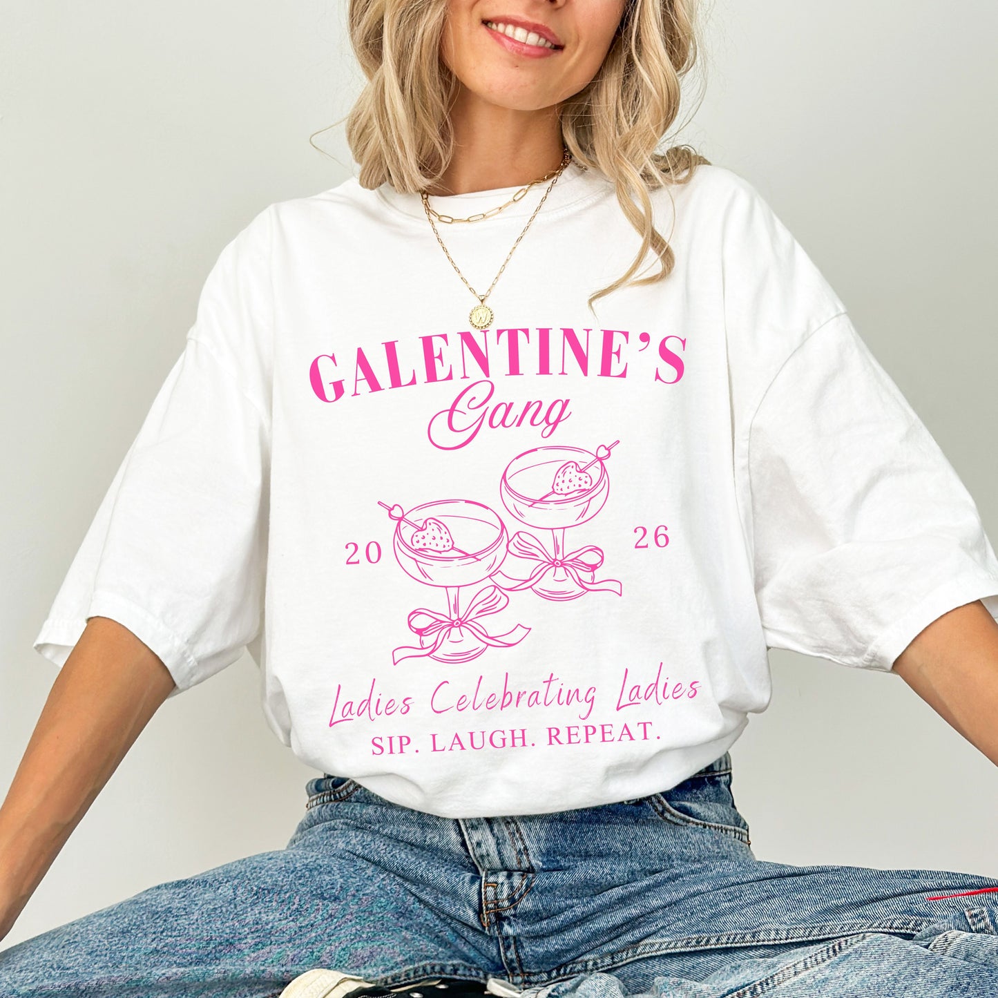 Galentine's Gang T-Shirt: Ladies Celebrating Ladies, Funny Galentine's Day Gift Tee, Best Friend Group Matching Outfit