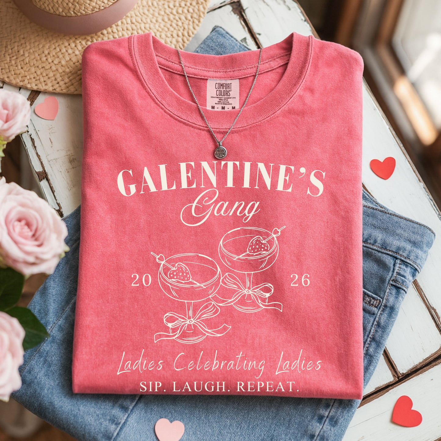 Galentine's Gang T-Shirt: Ladies Celebrating Ladies, Funny Galentine's Day Gift Tee, Best Friend Group Matching Outfit