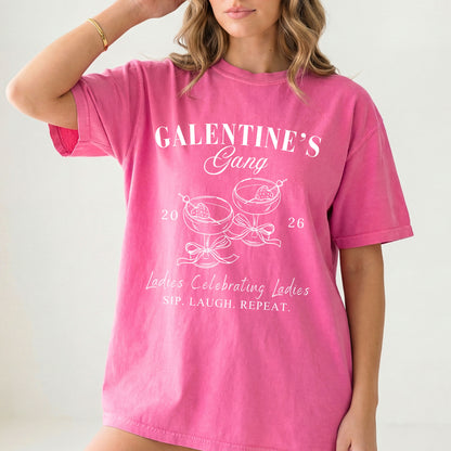 Galentine's Gang T-Shirt: Ladies Celebrating Ladies, Funny Galentine's Day Gift Tee, Best Friend Group Matching Outfit
