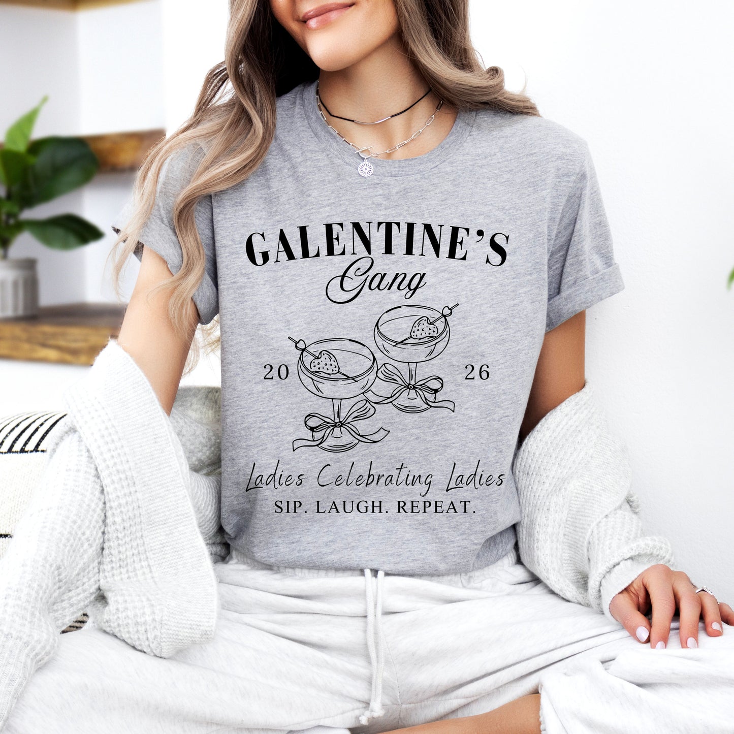 Galentine’s Gang Valentine T-Shirt – Ladies Celebrating Ladies Graphic Tee