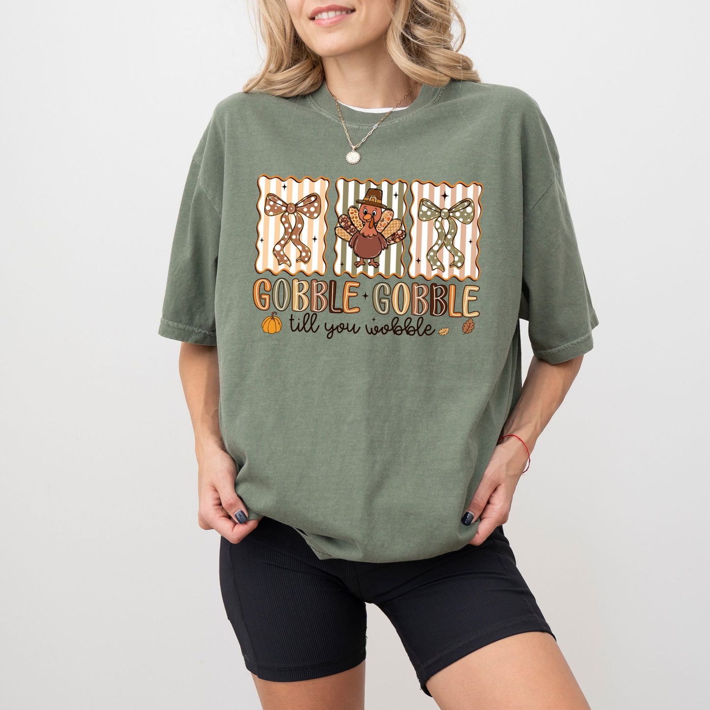 Gobble Gobble Till You Wobble Shirt — Funny Thanksgiving Tee, Fall Graphic T-Shirt