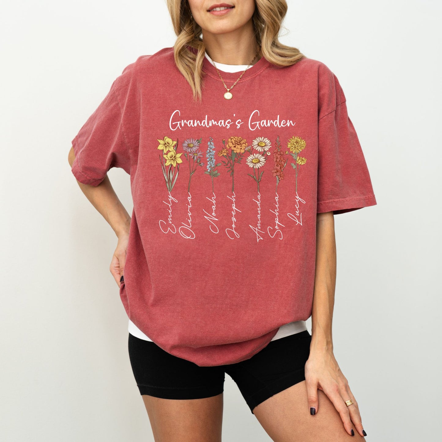 Grandma’s Garden Custom Name Shirt — Personalized Grandkids Flower Tee