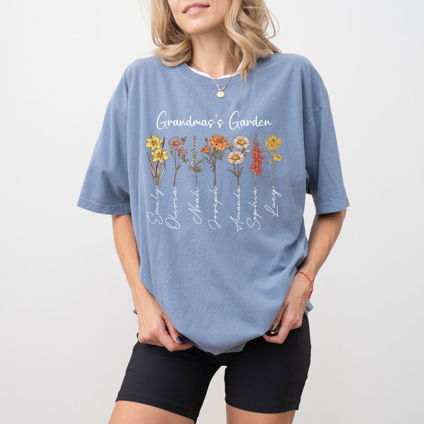 Grandma’s Garden Custom Name Shirt — Personalized Grandkids Flower Tee