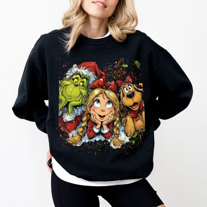 Grinch & Friends Christmas Sweatshirt – Cute Holiday Graphic Pullover