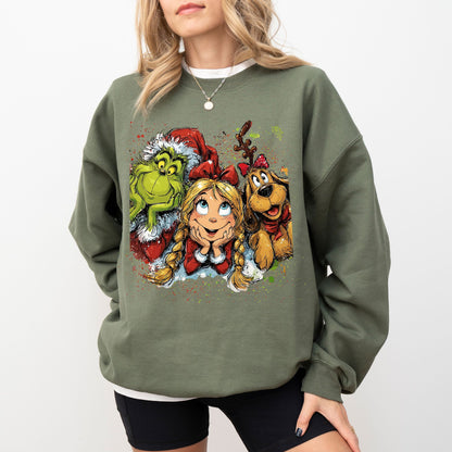 Grinch & Friends Christmas Sweatshirt – Cute Holiday Graphic Pullover