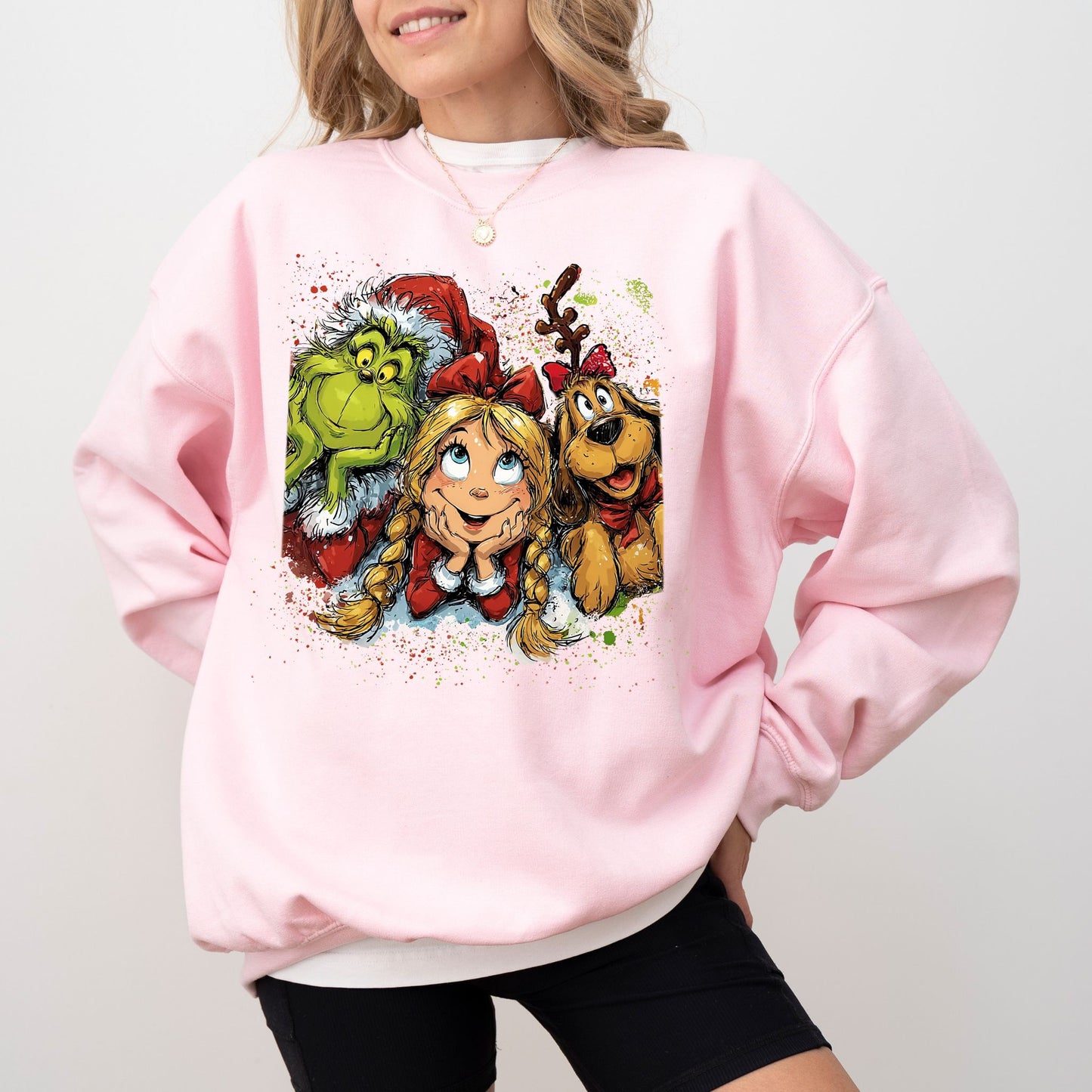 Grinch & Friends Christmas Sweatshirt – Cute Holiday Graphic Pullover