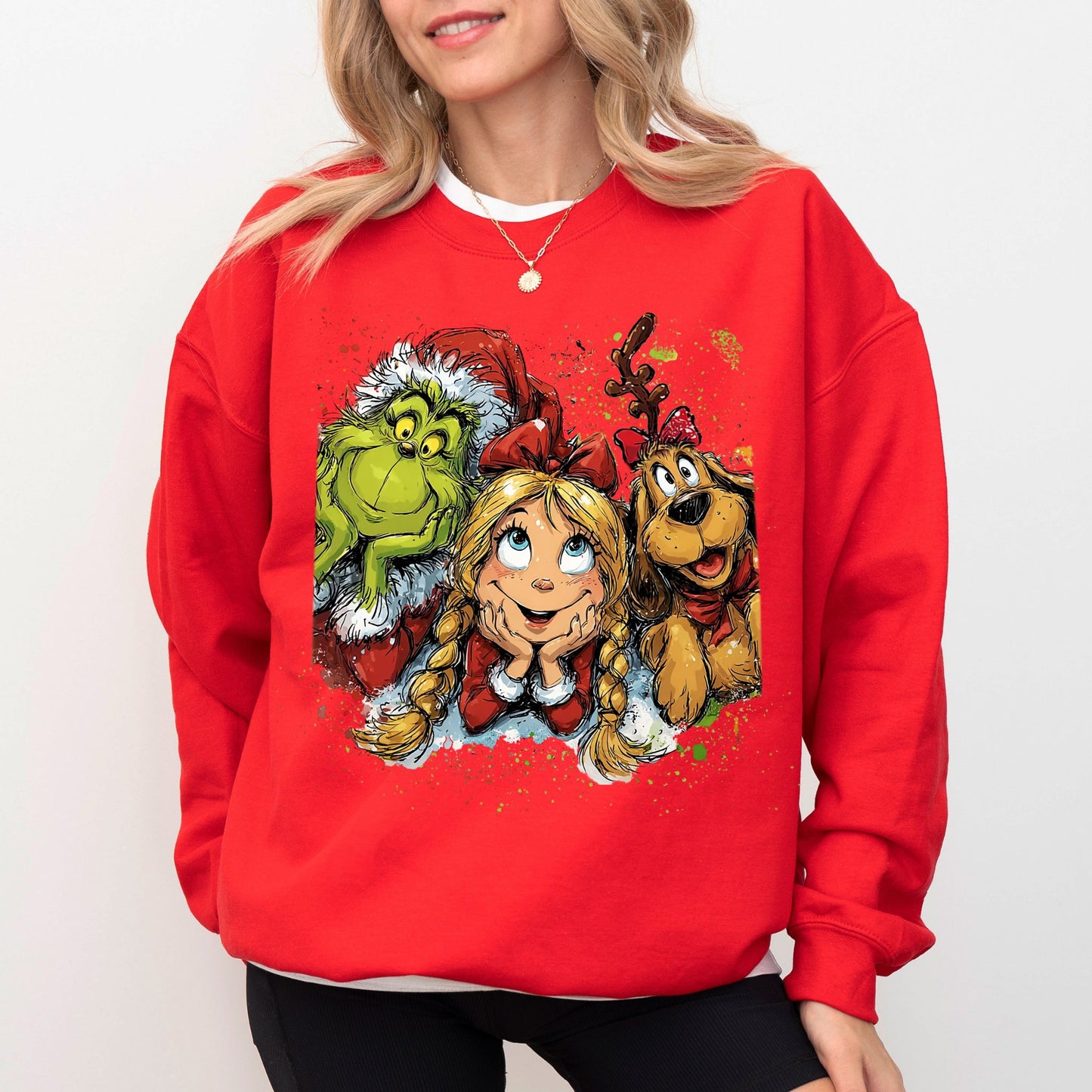 Grinch & Friends Christmas Sweatshirt – Cute Holiday Graphic Pullover