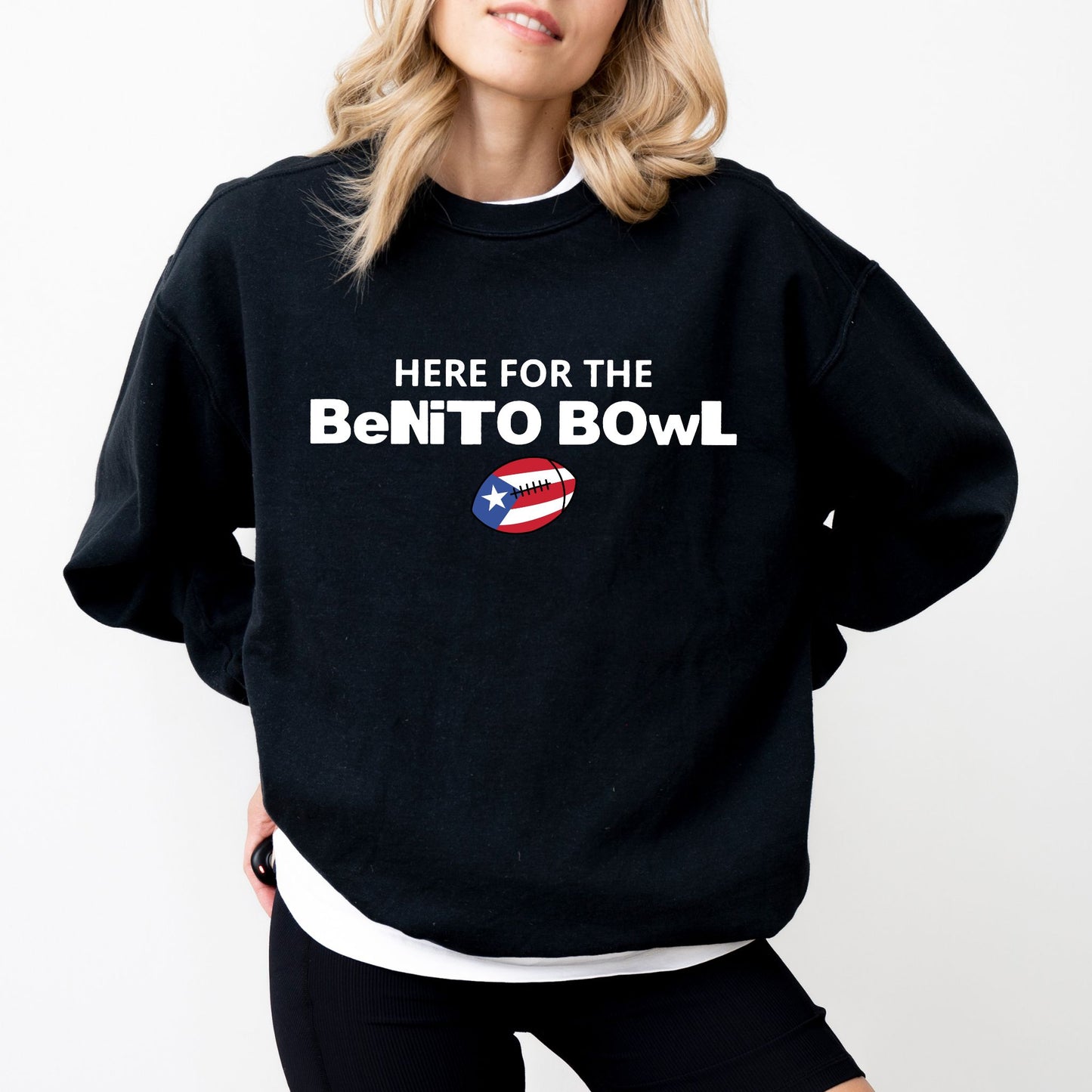 Here for the Benito Bowl Sweatshirt – Game Day Fan Crewneck