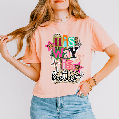 His Way Is Better Christian Crop Top, Faith-Based Jesus Graphic Tee for Women