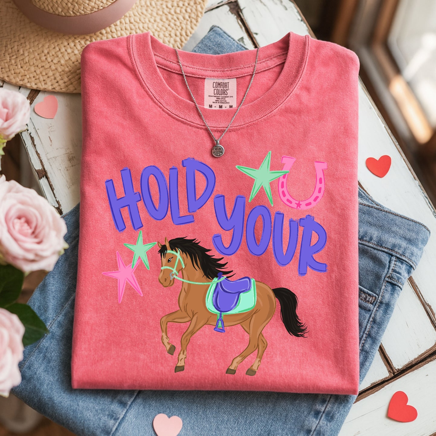 Hold Your Horses Shirt, Funny Horse Lover Tee, Western Graphic Shirt