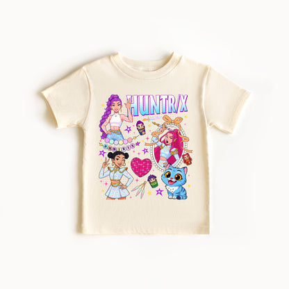 HUNTRIX KPop Demon Hunters T-Shirt, Rumi, Mira, & Zoey Anime Graphic Tee