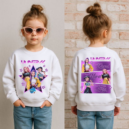 Huntrix Graphic Sweatshirt, K-Pop Inspired Crewneck, Rumi, Mira, & Zoey