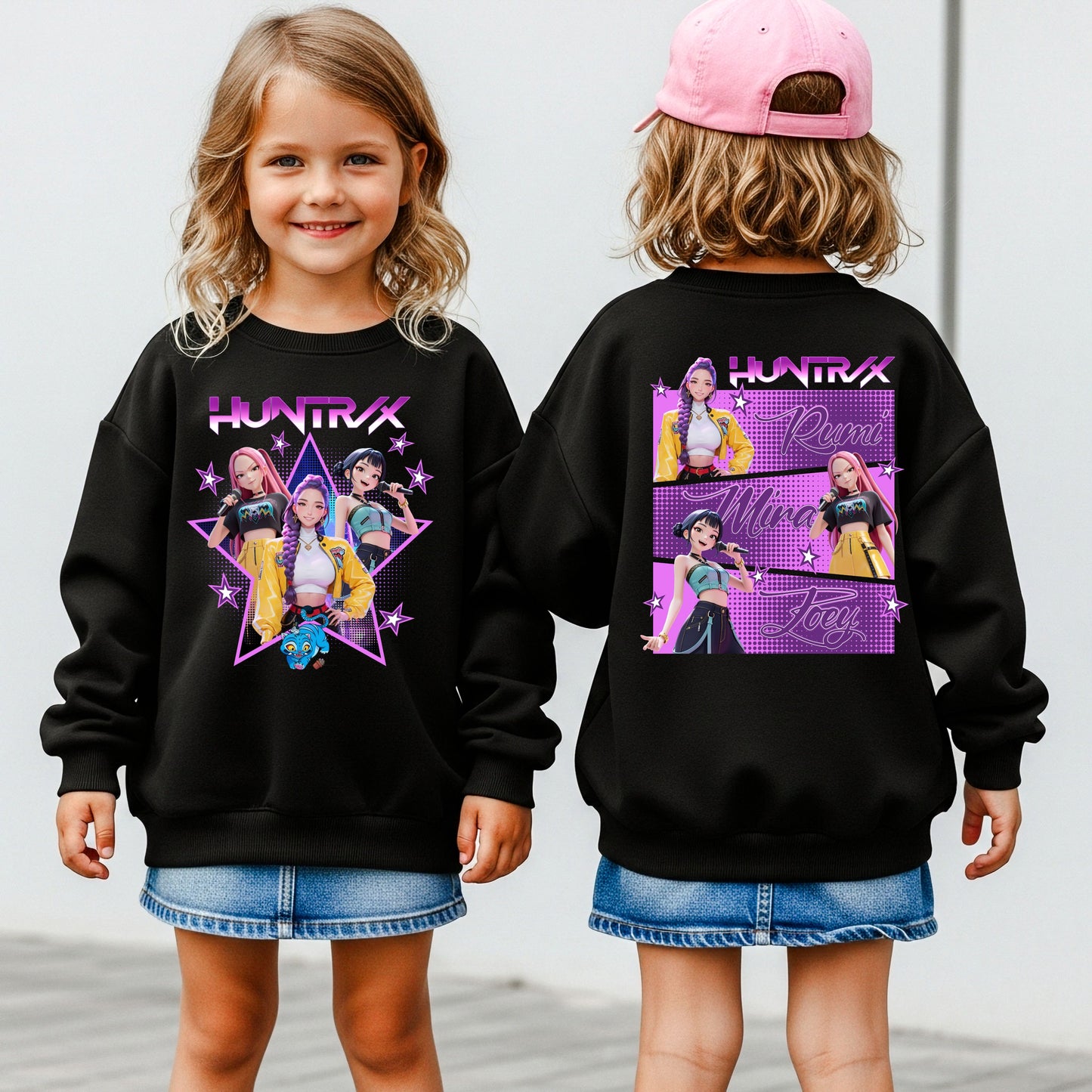 Huntrix Graphic Sweatshirt, K-Pop Inspired Crewneck, Rumi, Mira, & Zoey