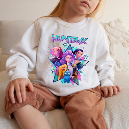 Huntrix Graphic Sweatshirt, K-Pop Inspired Crewneck, Unisex Cozy Pullover