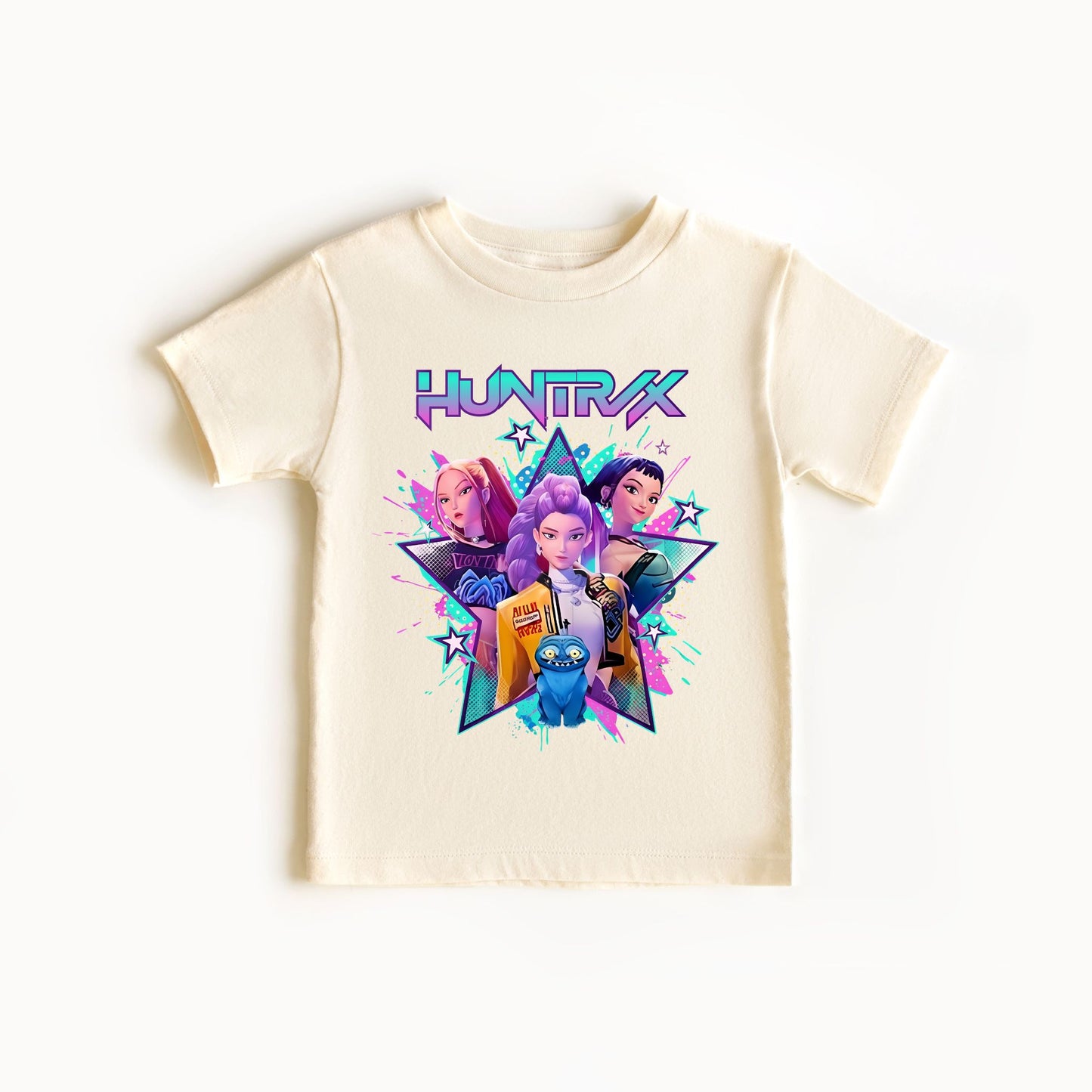 Huntrix Graphic T-Shirt, Anime Inspired Pop Art Tee, Kids & Adult Matching Shirt