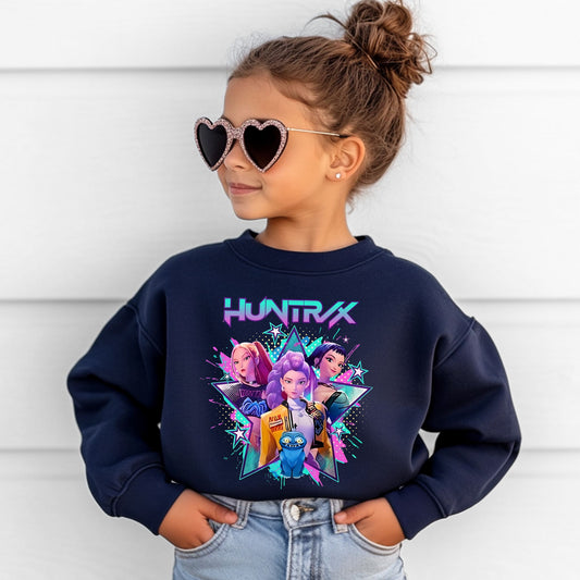 Huntrix Graphic Sweatshirt, K-Pop Inspired Crewneck, Unisex Cozy Pullover