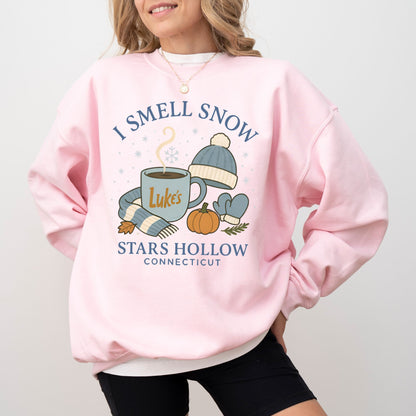 I Smell Snow Stars Hollow Sweatshirt – Cozy Winter Graphic Pullover