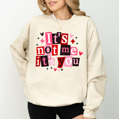 It’s Not Me It’s You Sweatshirt, Funny Valentine Crewneck, Anti Valentine Sweatshirt