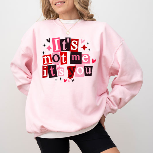 It’s Not Me It’s You Sweatshirt, Funny Valentine Crewneck, Anti Valentine Sweatshirt