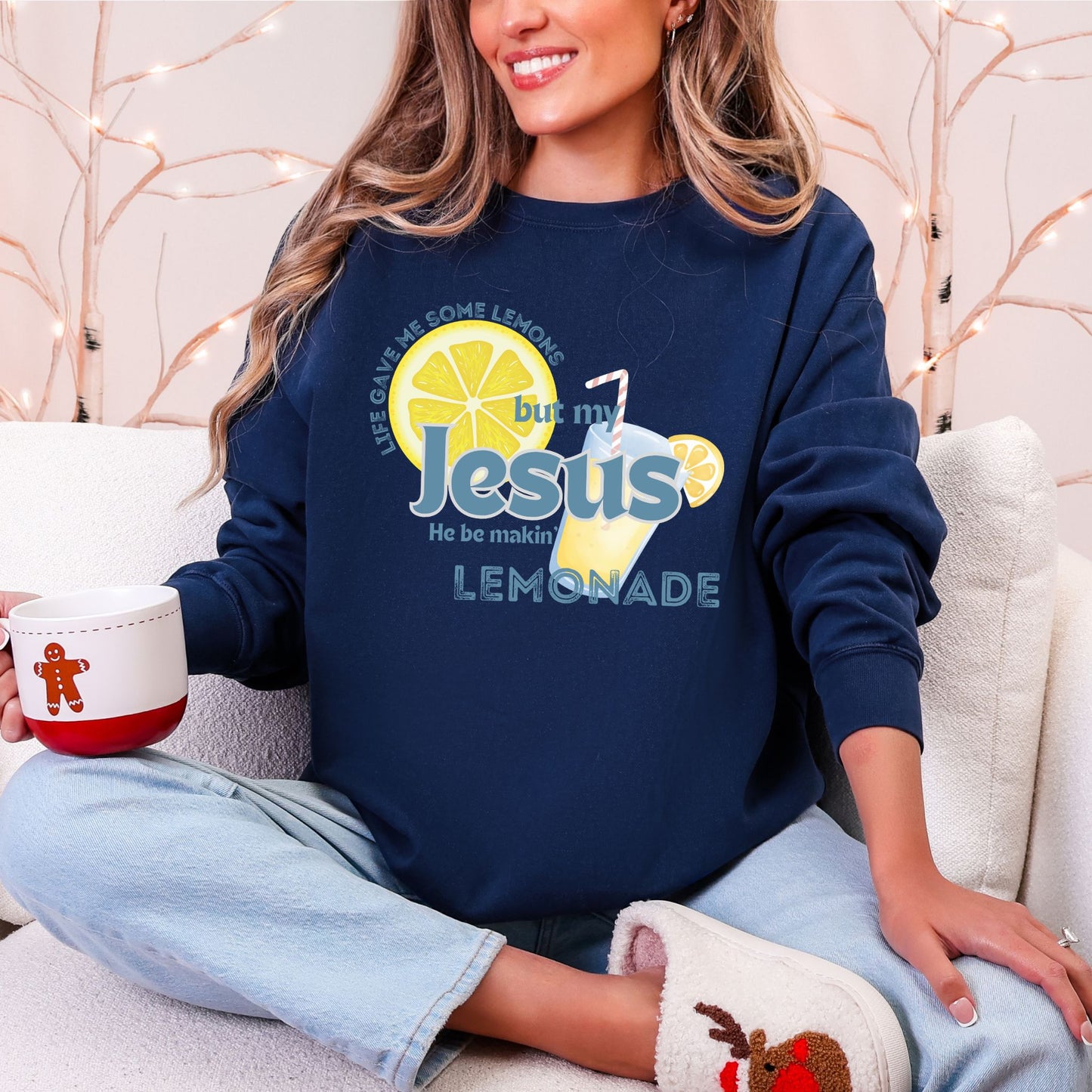 Jesus Makes Lemonade Sweatshirt – Faith Based Comfort Colors® Christian Crewneck