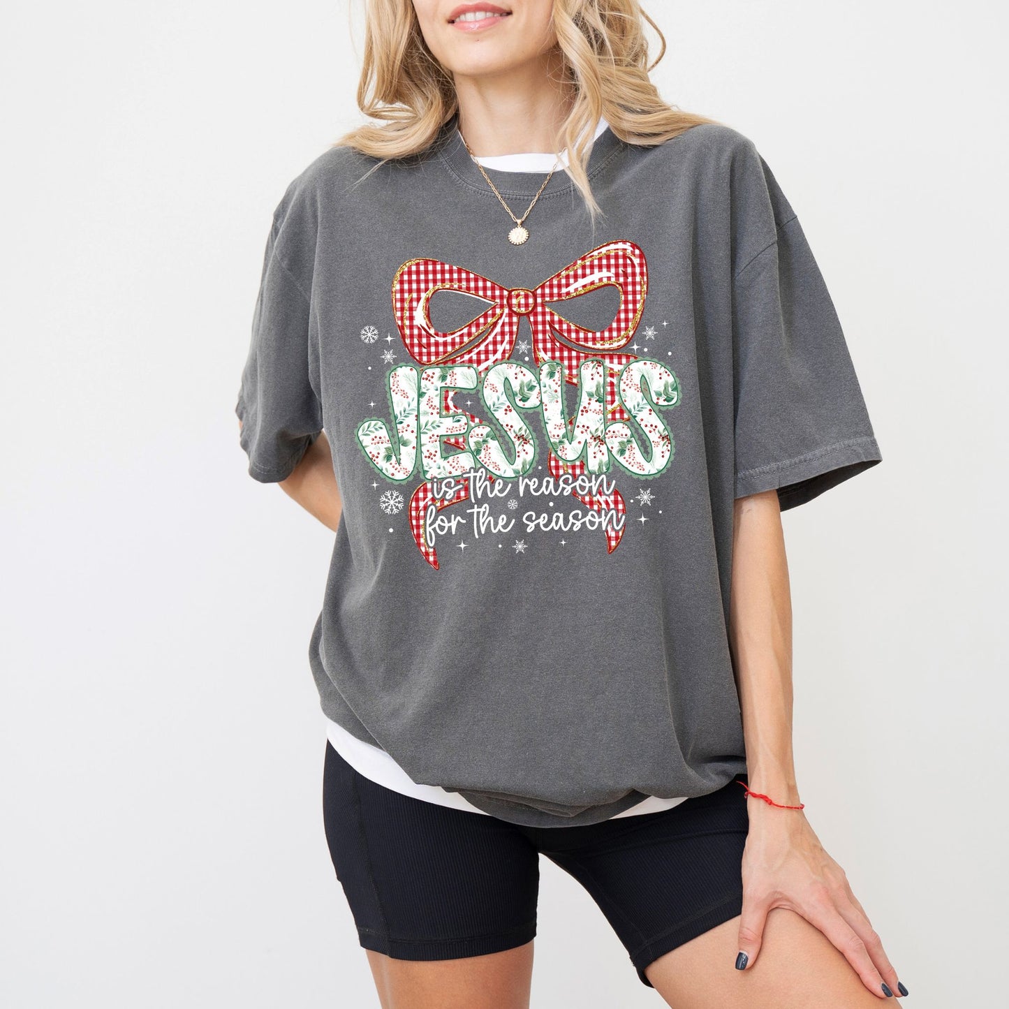 Jesus Is the Reason for the Season Shirt — Comfort Colors® Christmas Tee, Christian Holiday T-Shirt