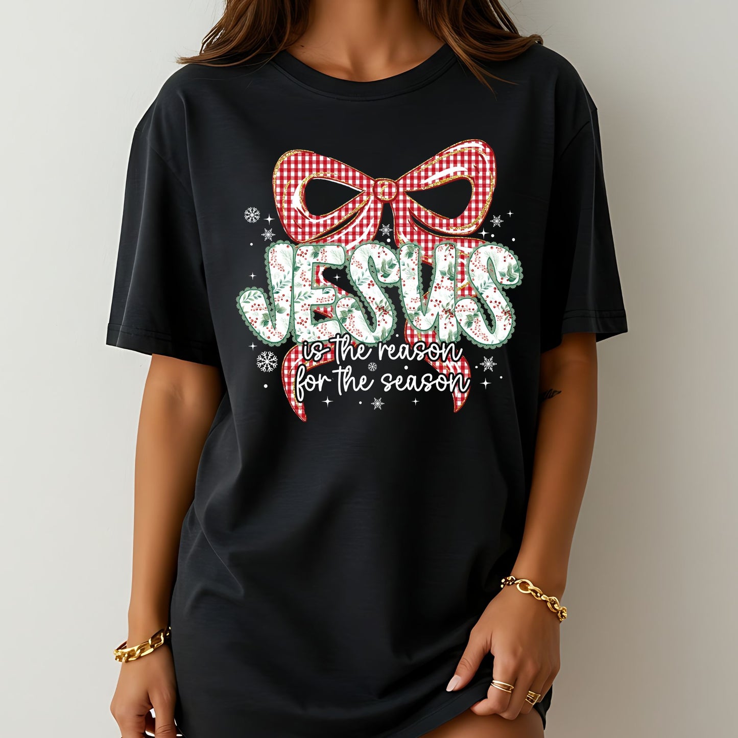 Jesus Is the Reason for the Season Shirt — Comfort Colors® Christmas Tee, Christian Holiday T-Shirt