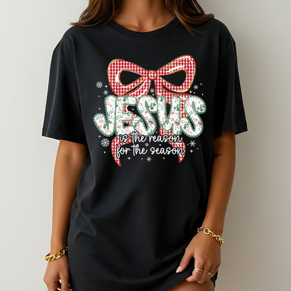 Jesus Is the Reason for the Season Shirt — Comfort Colors® Christmas Tee, Christian Holiday T-Shirt