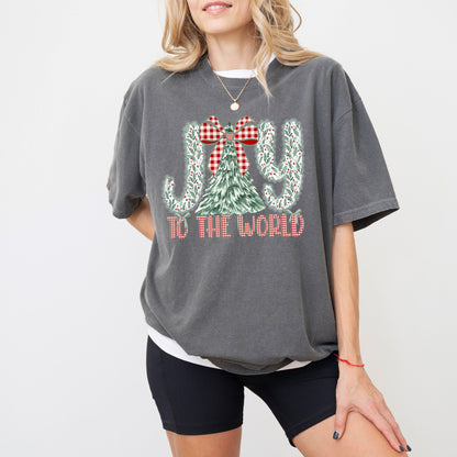Joy to the World Christmas T-Shirt | Festive Holiday Graphic Tee
