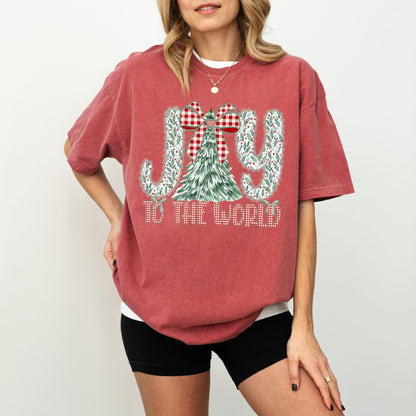 Joy to the World Christmas T-Shirt | Festive Holiday Graphic Tee