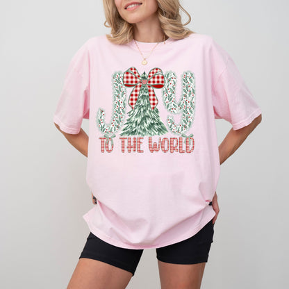 Joy to the World Christmas T-Shirt | Festive Holiday Graphic Tee