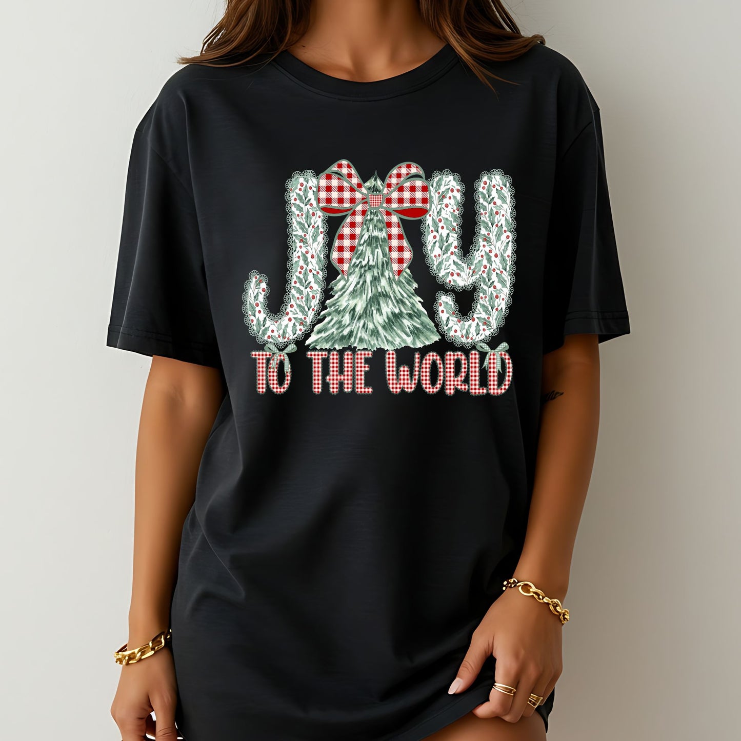 Joy to the World Christmas T-Shirt | Festive Holiday Graphic Tee