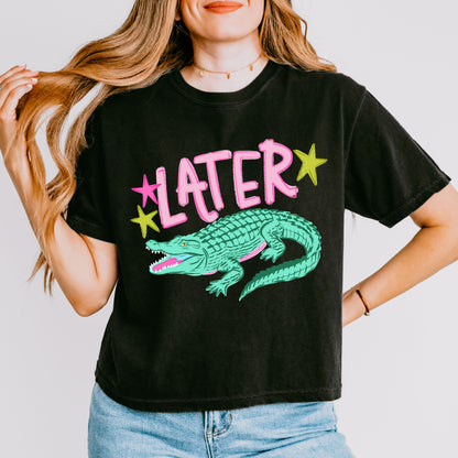 Later Gator Crop Top, Funny Summer Vacation Shirt