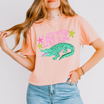 Later Gator Crop Top, Funny Summer Vacation Shirt