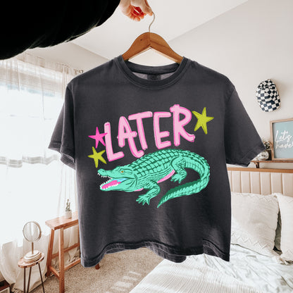 Later Gator Crop Top, Funny Summer Vacation Shirt