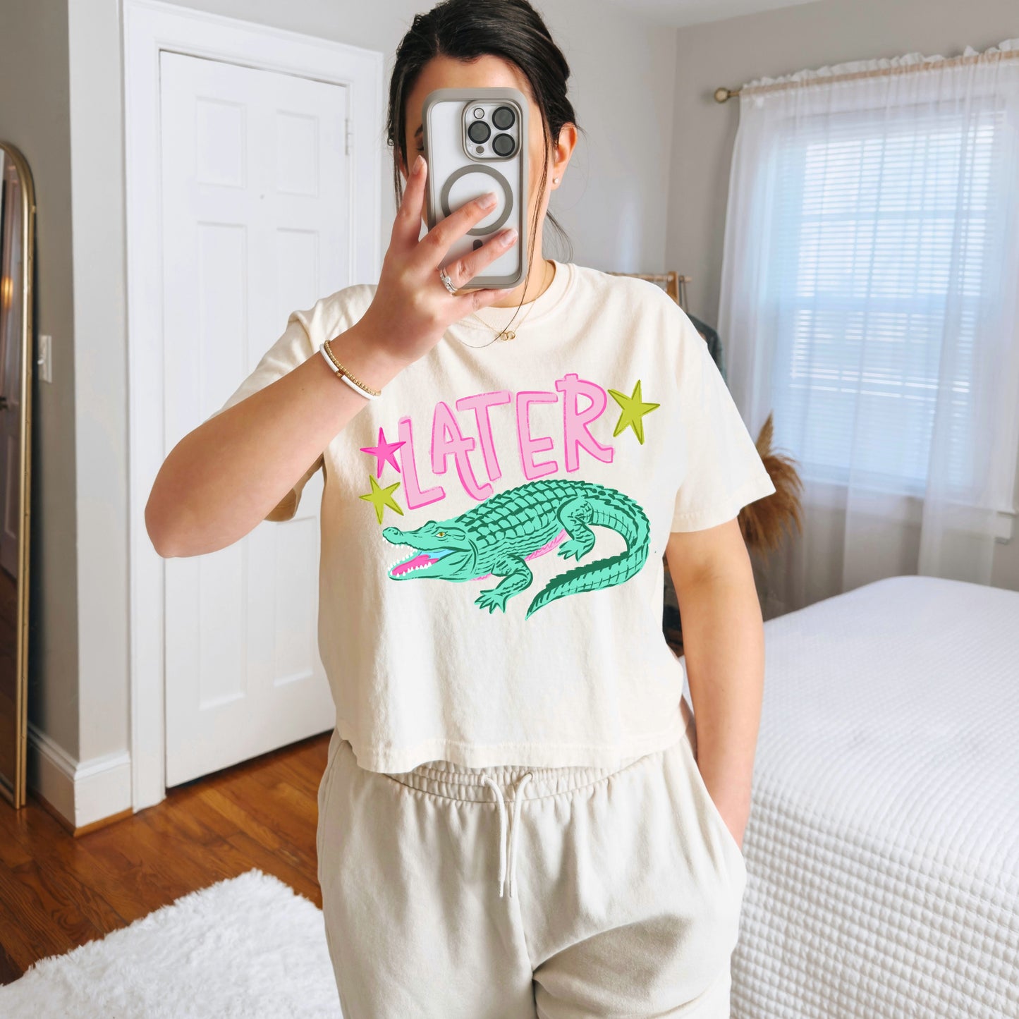 Later Gator Crop Top, Funny Summer Vacation Shirt