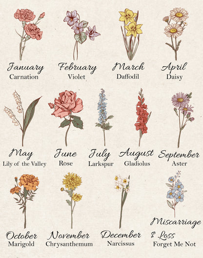 Custom Grandma’s Garden Sweatshirt | Personalized Grandkids Name Flower Crewneck