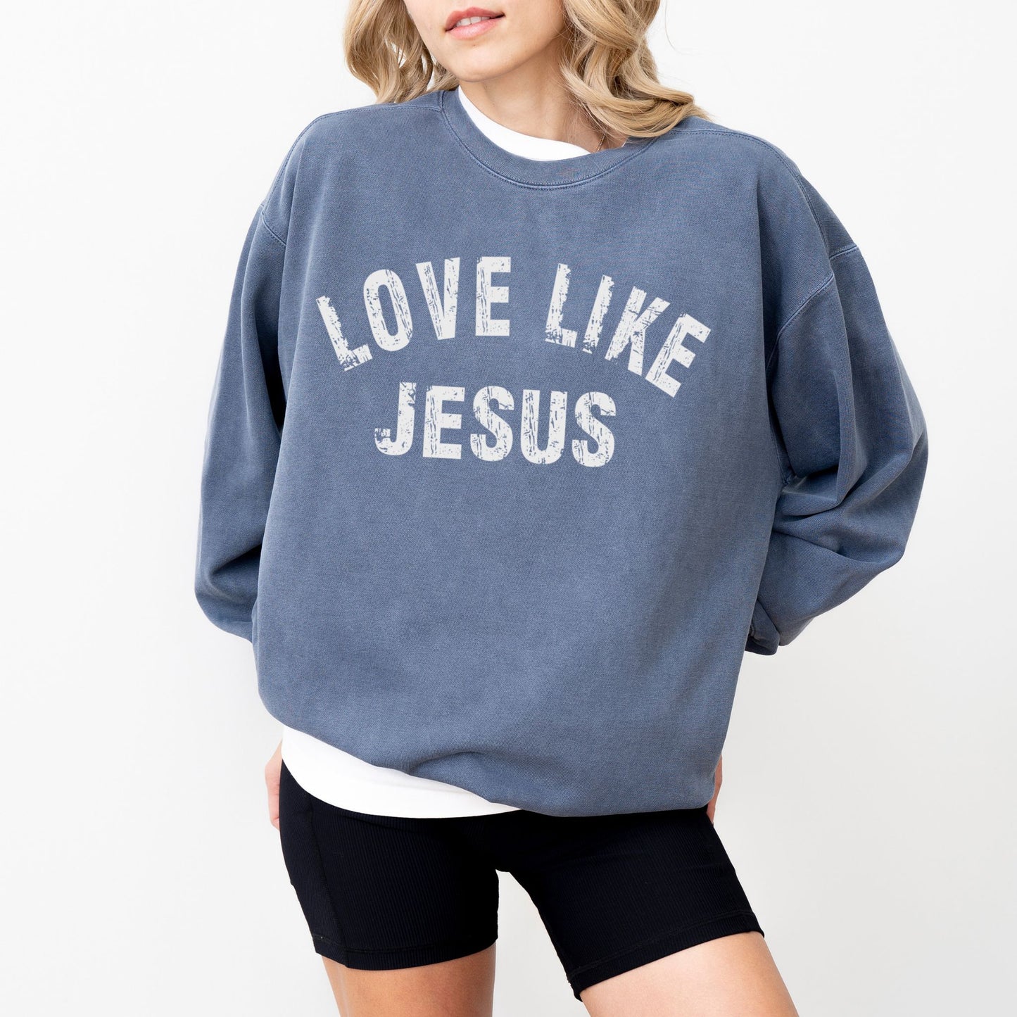 Love Like Jesus Sweatshirt – Comfort Colors® Christian Crewneck