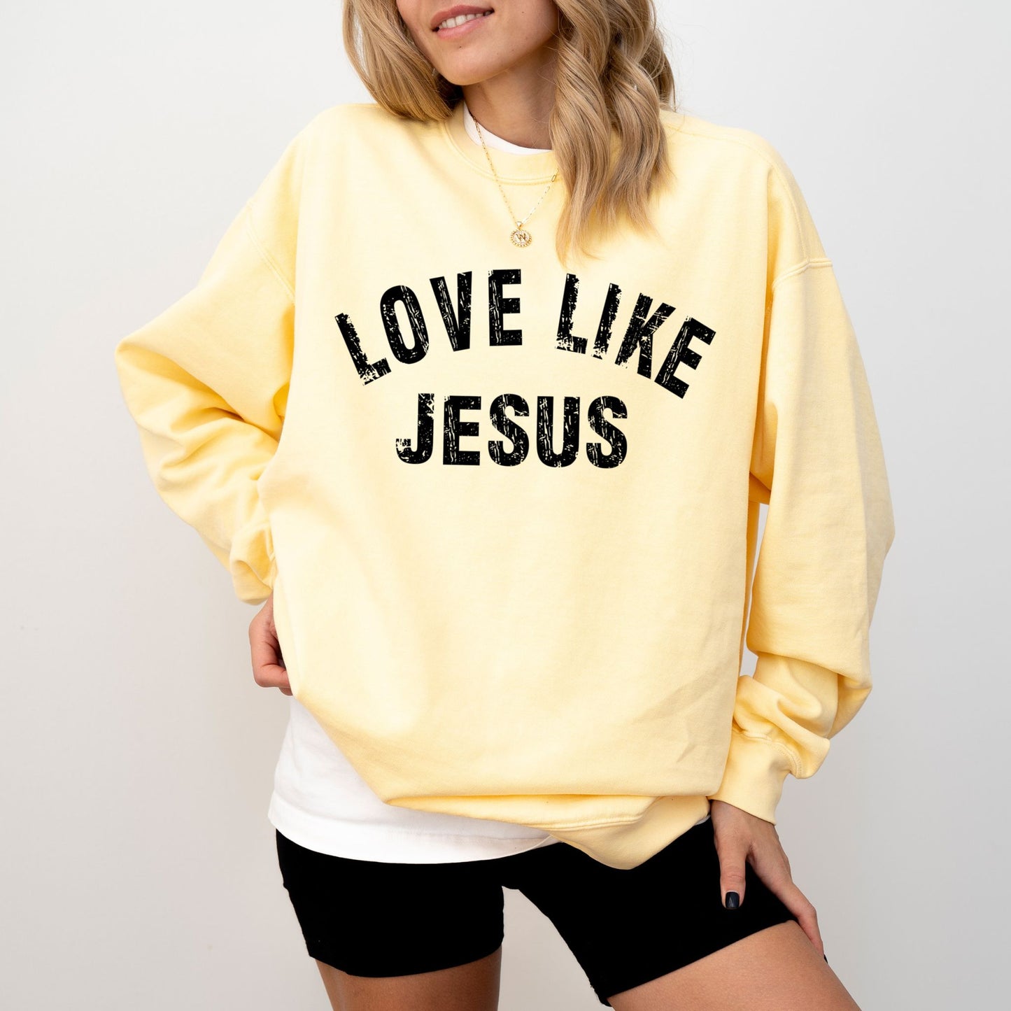 Love Like Jesus Sweatshirt – Comfort Colors® Christian Crewneck