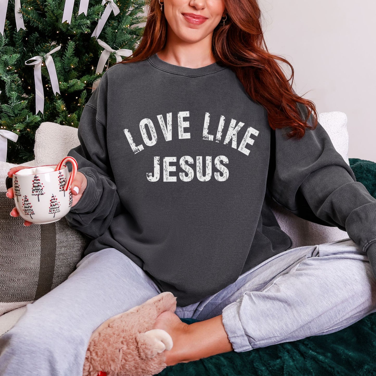 Love Like Jesus Sweatshirt – Comfort Colors® Christian Crewneck