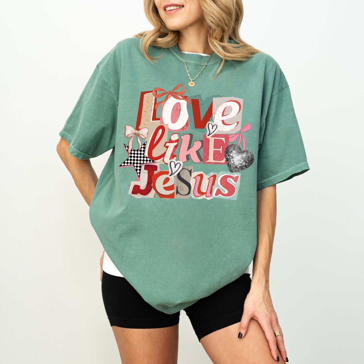Love Like Jesus T-Shirt, Christian Faith Graphic Tee, Valentine Christian Shirt
