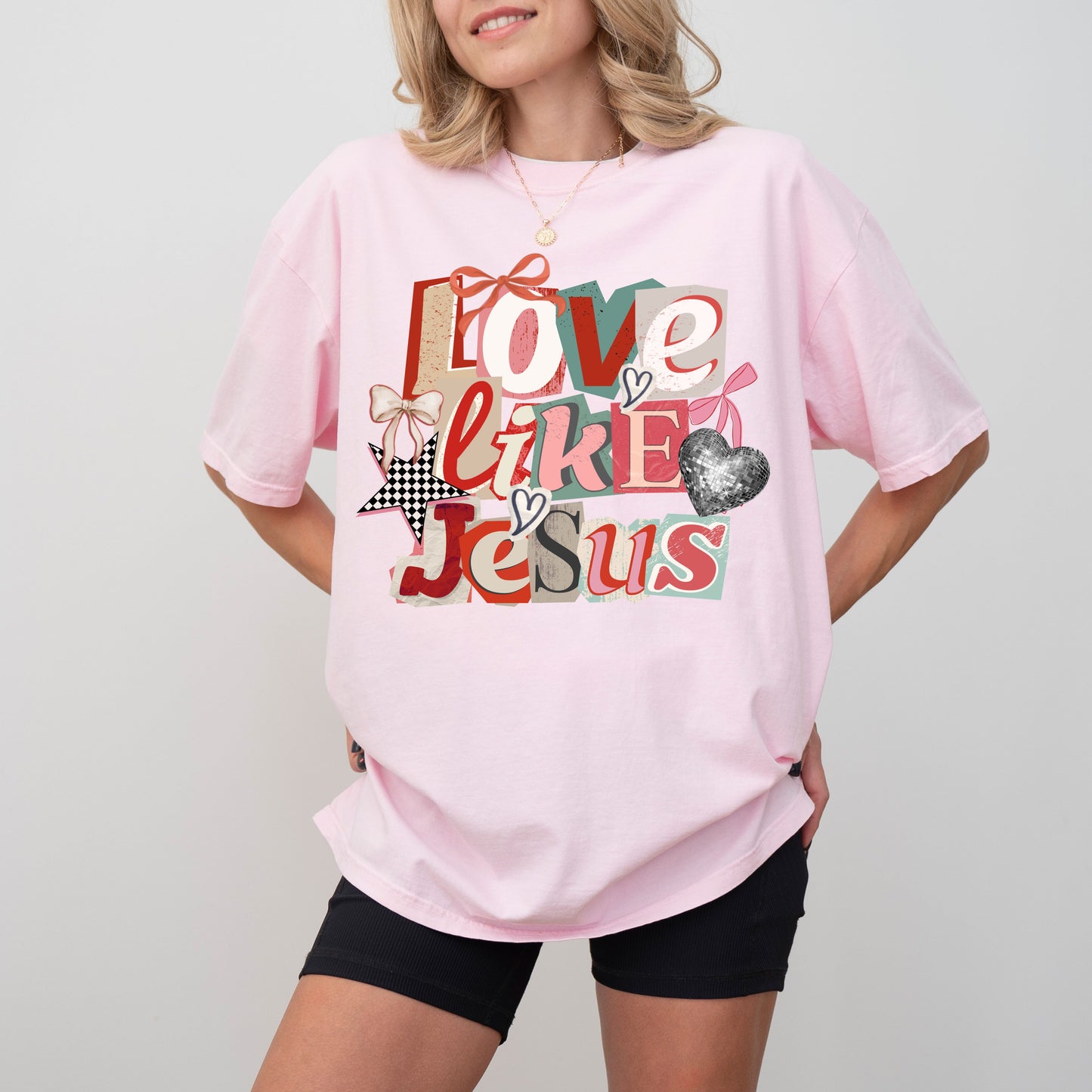 Love Like Jesus T-Shirt, Christian Faith Graphic Tee, Valentine Christian Shirt