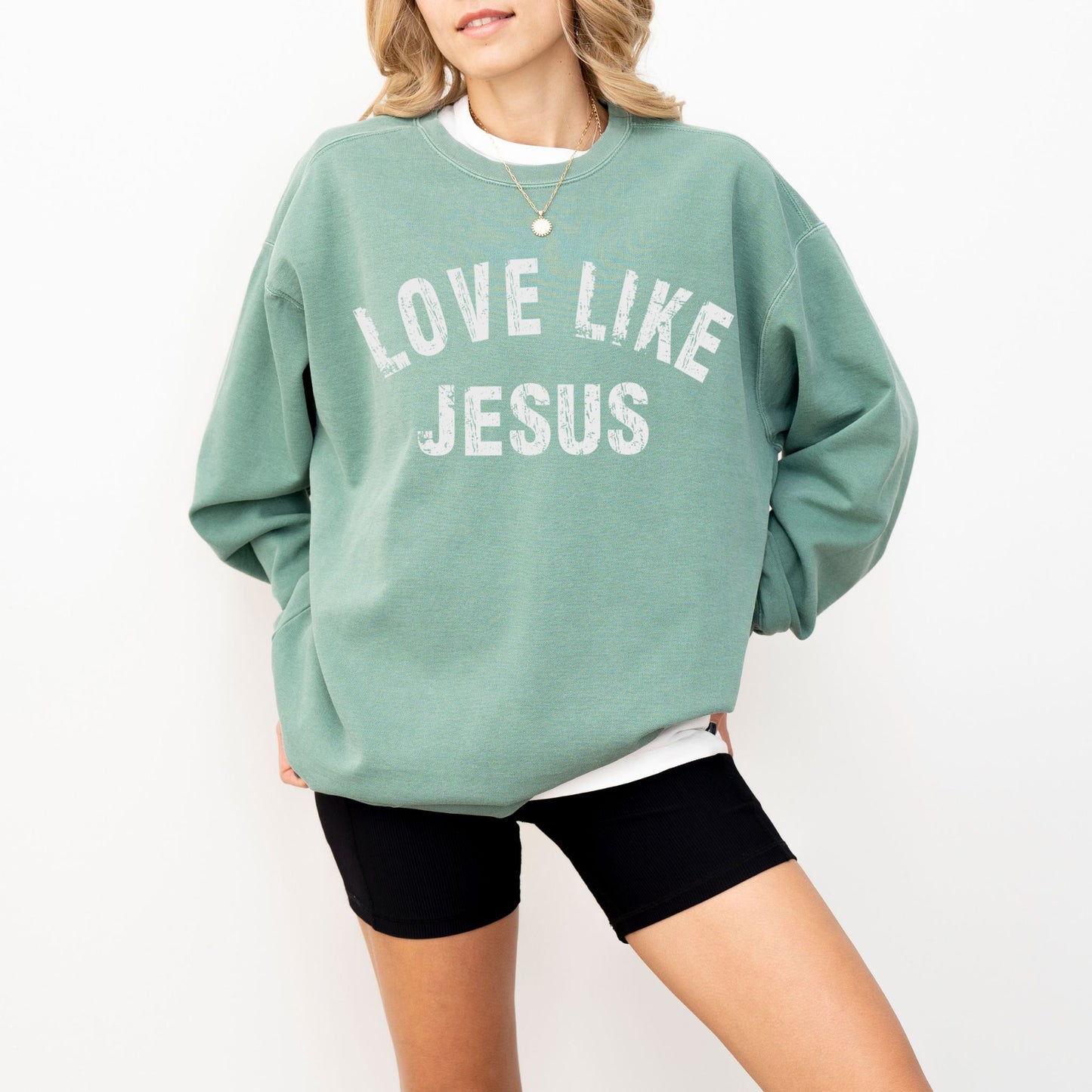 Love Like Jesus Sweatshirt – Comfort Colors® Christian Crewneck