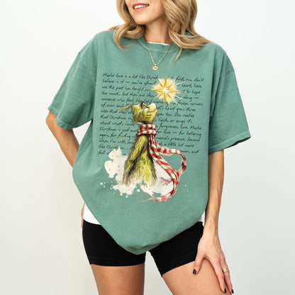 Comfort Colors® Grinch Christmas Star Tee – Holiday Unisex Shirt