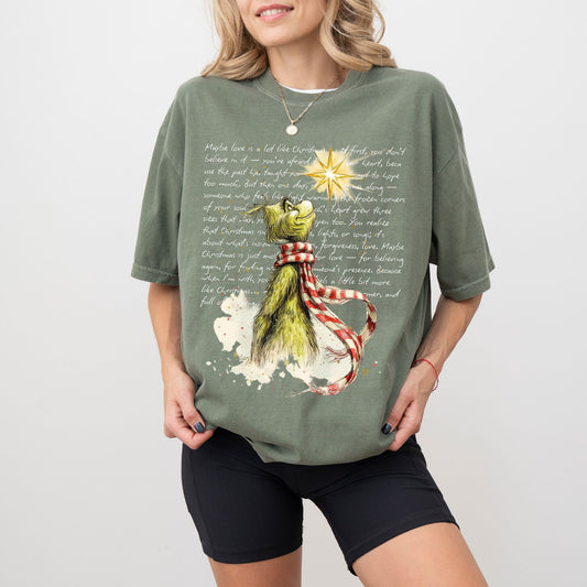 Comfort Colors® Grinch Christmas Star Tee – Holiday Unisex Shirt